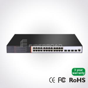 China 24 Ports Gigabit PoE switch with 4 SFP Ports Web and SNMP Management on sale