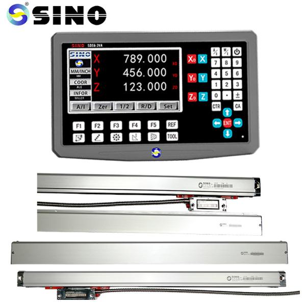 Quality 1um Linear Scale Encoder With 3 Axis Digital Readout Sino SDS6-3VA Lathe Milling DRO Set for sale