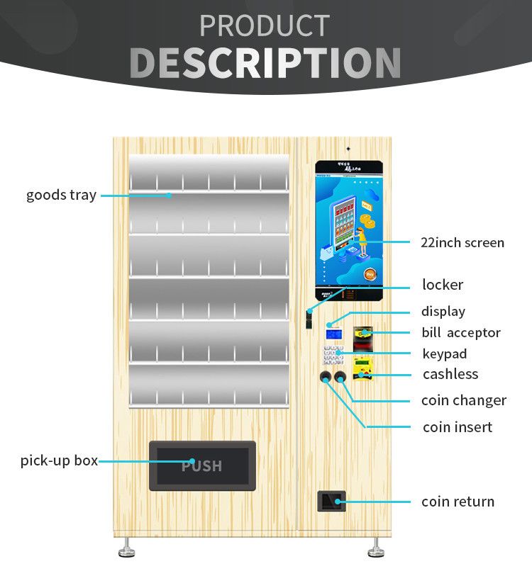 China Journal Note Book Industrial Vending Machine Simple Appearance LED Lighting wholesale