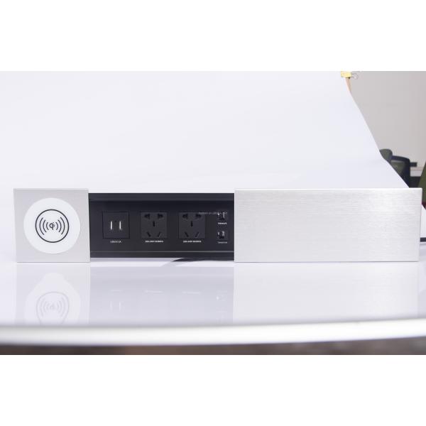 100-240V Power Conference Table Top Desktop Electrical Outlet RJ45 Cat6 Port