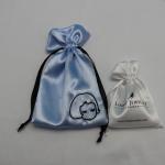 Colorful Satin Drawstring Bag Ribbon String For Soap Gift Custom Made