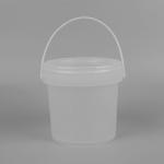 1L 5L 10L Transparent Plastic Packaging Bucket Customized With Lid And Handle