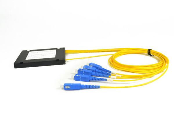 Audio Fiber Optic PLC Splitter SC / UPC Connector 1x4 Plc Splitter For FTT X