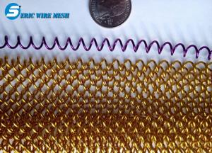 Golden titanium coated stainless steel 316 metal decorative wire mesh