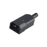 High Current 3-Prong IEC 60320 C14 Power Connector Cord with V0 Flame Retardant