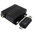 USB 3.0 To Fiber Hub, can split 1 USB3.0 interface to 4 downstream USB3.0