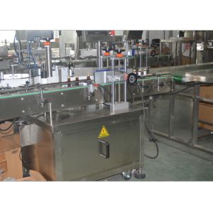 Vertical Round Bottle Sticker Labelling Machine / Square Bottle Wrap Around