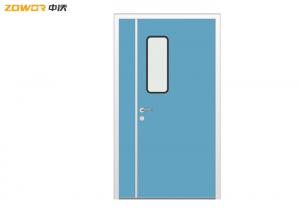 China Hospital Soundproof Steel Entrance Doors With Glass Windows wholesale