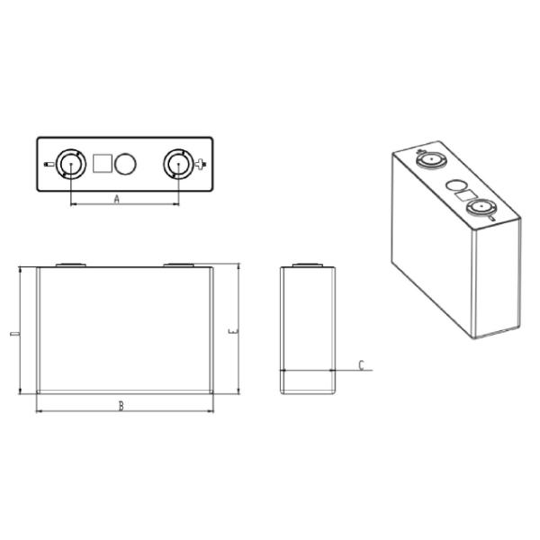 Lithium Cell LiFePO4 Prismatic 3.2V 100Ah LiFepo4 Lithium Battery LFP Rechargeable Battery For Solar Energy Storage