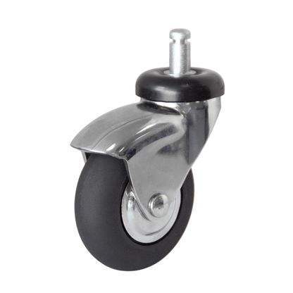 SSDJ Chrome Plated Medical Casters Wheels TPR Castors American Style 50mm 75 Mm Double Ball Bearing Steel,thermoplastic Rubber