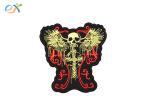 Punisher Skull Irregular Custom Motorcycle Patches With Merrow Edge