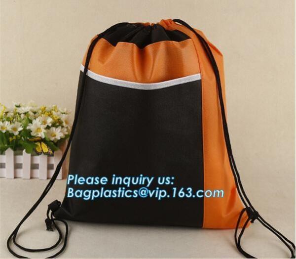 Quality Custom made printed non woven fabric drawstring shoe dust carrier bag with logo/wholesale nonwoven cheap carry travel sh for sale