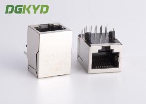 China Panel Mount Single Port PoE RJ45 Ethernet Connector with 10/100base-T transformer wholesale
