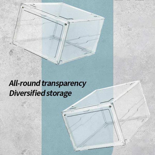 Custom Clear Magnetic Acrylic Shoe Box Display Stackable