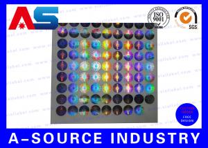 China Silver Security Custom Holographic Stickers Label Tamper Proof Seal Custom Design on sale