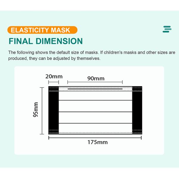High Speed Elastic mask making machine 3-ply Flat disposable face mask making machine