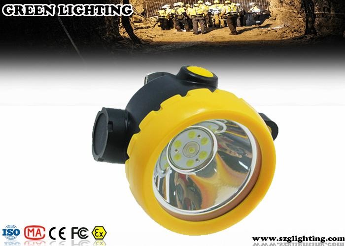 China Mining Cordless Cap Lamp Rechargeable Battery Powered With Main And Sub Light wholesale