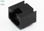 Unshielded Black 8P8C RJ45 Modular Connector Ethernet Jacks For PC Card Without