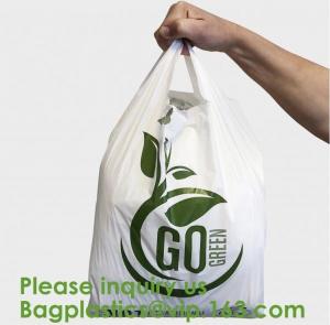 China custom biodegradable poop bags biodegradable dog poop bag 100% Biodegradable Plastic Trash Bag Compostable Garbage Bag on sale