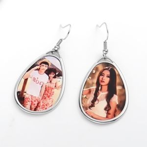 Blank Metal Sublimation Earrings With Metal Insert Custom Sublimation Eardrop
