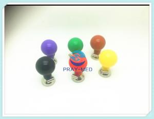 China Chest Reusable ECG Electrodes Nickel Metal Material Adult Din 3.0 /  4mm 6 Color Bulbs on sale