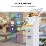 21.5 Inch Flexble Customized Touch Scan Code Print Receipt Function Self-service