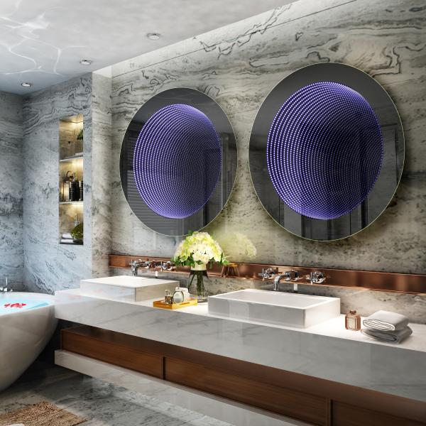 Quality Motion Sensor Switch LED Infinity Bathroom Mirror Easy Installation Customizable for sale