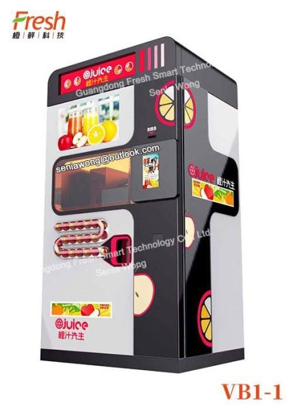 Quality large window orange Fresh Orange Juice Squeezing Automatic Beverage Vending Machine for drinking with large window for sale