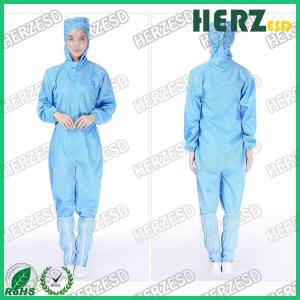 China ESD Polyester Coat  Stirp Type Anti Static Coverall , ESD Safe Clothing Polyester Material wholesale