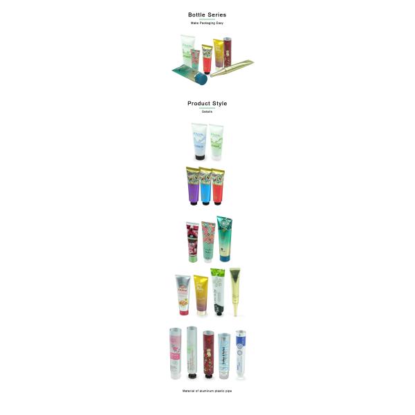 35ml 45ml Colorful Empty Cosmetic Refillable Plastic Squeeze Tubes For Hand Cream