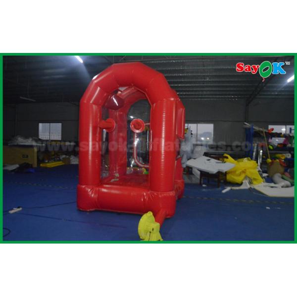 Customized Red Inflatable Money Machine Box Game Oxford Cloth