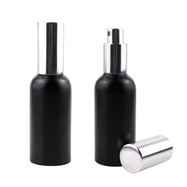 Metal Press Pump Golden Matte Black Aluminum Bottle For Cosmetics