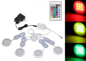 China Dimmable Remote Control Illuminator Led Lights Slim Round Shape RGB Under Cabinet Light Kit wholesale