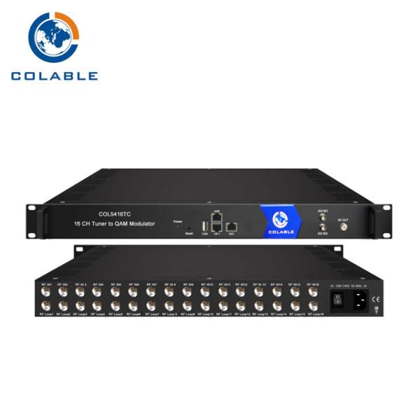 Quality Digital Satellite Trans Modulator , 16 DVB S2 To Qam Transmodulator Durable for sale