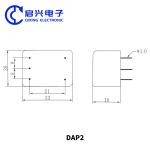 DAP2 Low Pass Power Supply Filter PCB Mounting Single Phase EMI EMC Power Filter