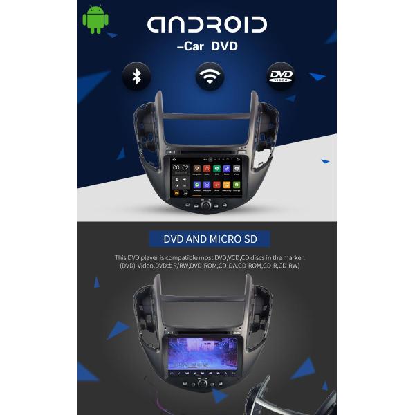 Android 7.1 Chevrolet Car DVD Player With Steering Wheel Control BT RDS