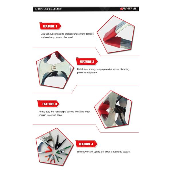 2 4 6 9 Inch DIY Tool Heavy Duty Steel A Type Metal Spring Clamp Large