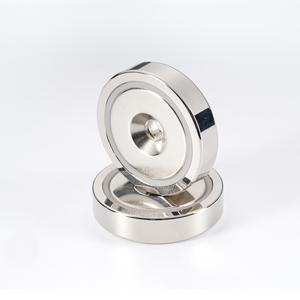 China D90*h18-M10 D3.54 inch*h0.71 inch Rare Earth Neodymium Disc Magnet with Countersunk Hole wholesale