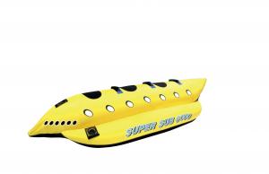 China Sport Yellow PVC Super Sub 3 Person Towable Tubes For Boating Inflatable Outdoor Furniture on sale