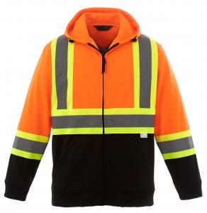 China Hi Vis Fleece Reflective Safety Hoody Jacket wholesale
