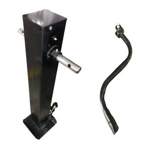 China 2 Speed Heavy Duty Trailer Jack 12K Capacity Front Pin Side Wind on sale