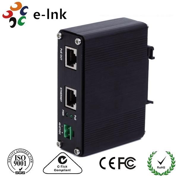 Quality Aluminum Case Passive Power Over Ethernet Injector 10/100M 12VDC 2A 24W Power Input for sale