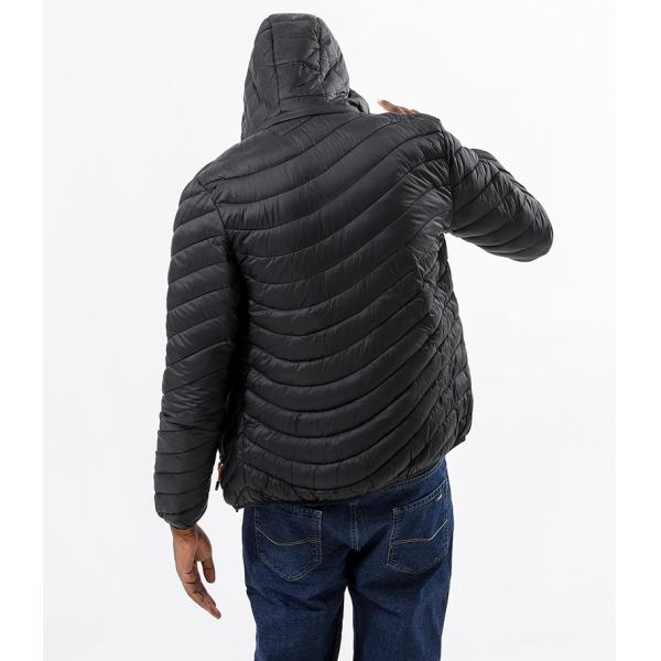 New men's autumn winter down jacket lightweight casual warm long sleeve cotton waterproof windproof coat with a detachable hood