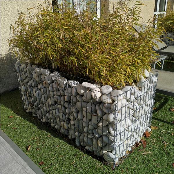 0.5m Width 1m Length Rock Basket Retaining Wall 4x1x1m Welded Mesh Gabion