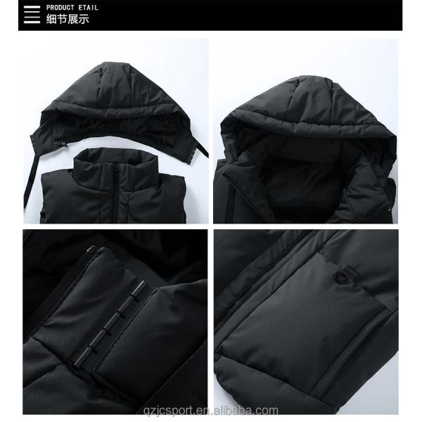 New arrival JC wind cotton padding vest coat men s warm vest jacket custom logo
