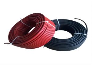 China PV1 F Solar Cable Solar DC Cable Size 1.5 - 35 Sqmm Cross-Linked Polyolefine Compound Insulation wholesale