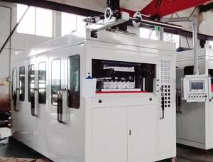 Servo Motor Plastic Thermoforming Machine PLC Touch Screen Square Steel Structure