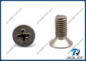 China Philips Flat Head Stainless Steel Machine Screw, SS 304 / 316 / 18-8 / A2 / A4 wholesale