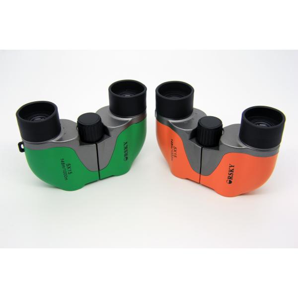 Orange / Green Small Lightweight Powerful Binoculars For Educational Learning