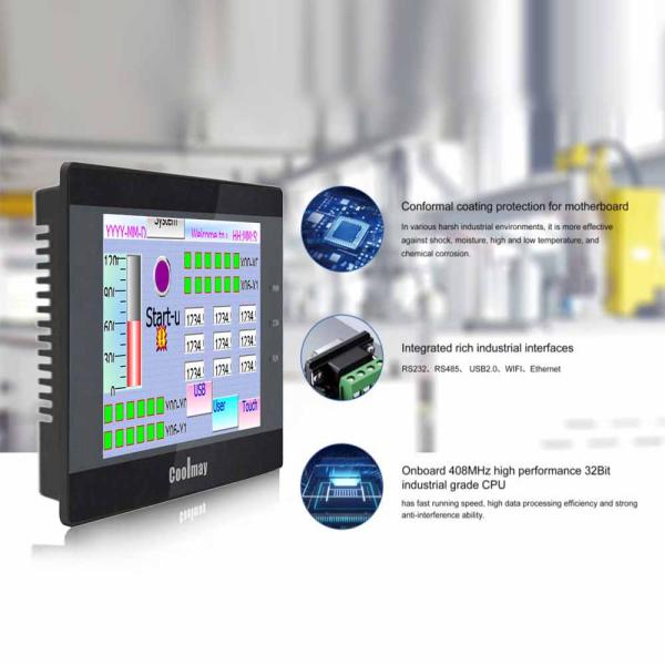 TFT 5Inch PLC Touch Panel 2AO Integrated Servo Motor Stepp Motor
